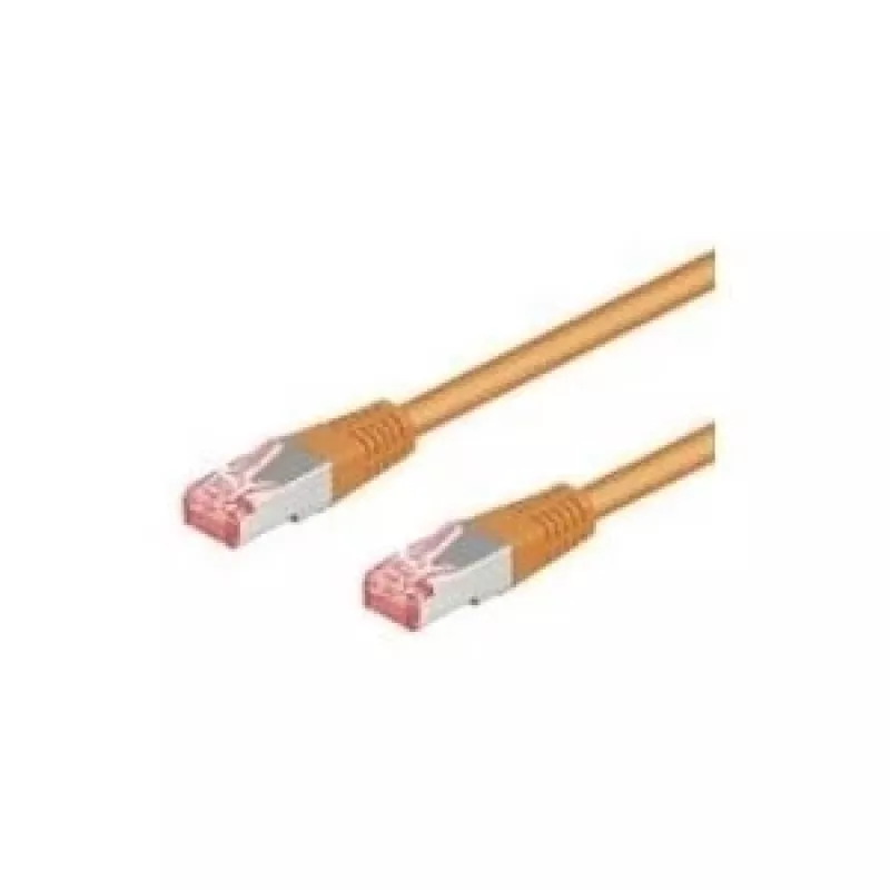 Wentronic Goobay CAT 6 komutacinis kabelis, S/FTP (PiMF), oranžinis, 2 m - LSZH be halogenų, varis (93471)
