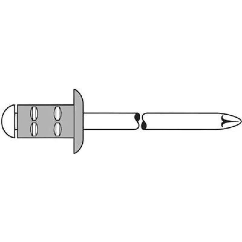 Aklina kniedė GESIPA PG Al/A2 4×10 mm RAL8014 — pakuotėje 500 vnt.