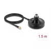Magnetinis antenos pagrindas DELOCK ULA100 — 1 x N lizdas į 1 x SMA kištukas, 1,5 m kabelis, lauko, juodas