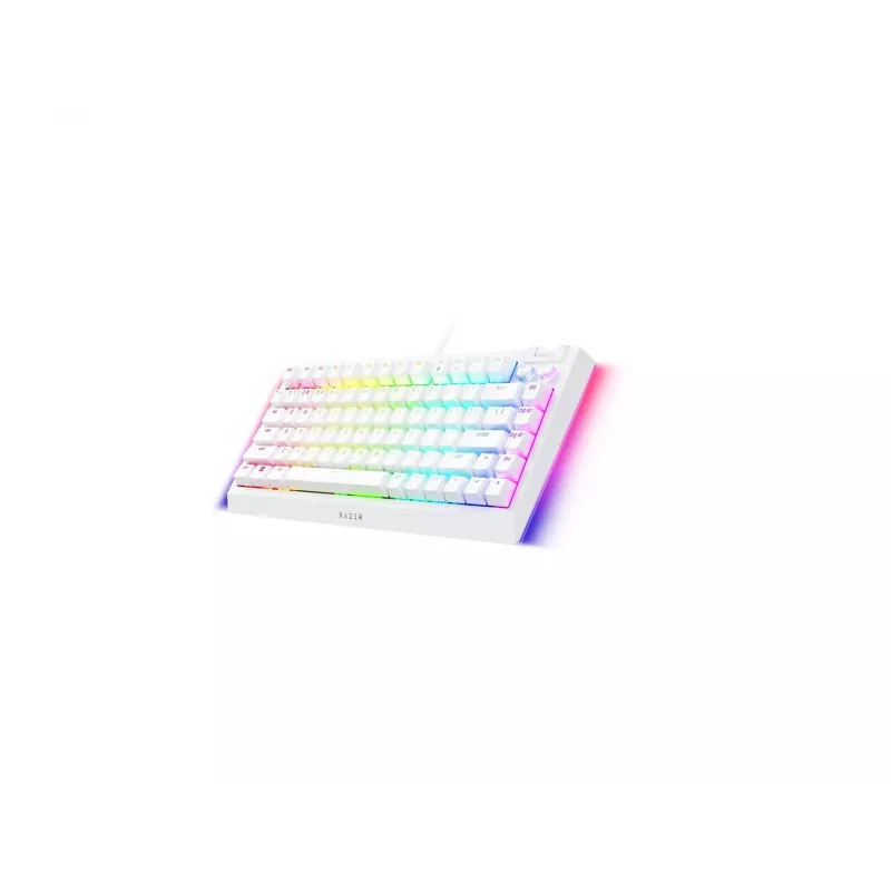 Mechaninė žaidimų klaviatūra Razer JuodaWidow V4 75% USB QWERTY US English balta