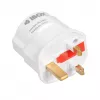 Maitinimo adapteris IBOX iaukeu tinklo įkroviklis su keičiamais UK (G tipo) ir EU (E tipo) kištukais, 100–240V 50/60Hz, 7.5A, baltas