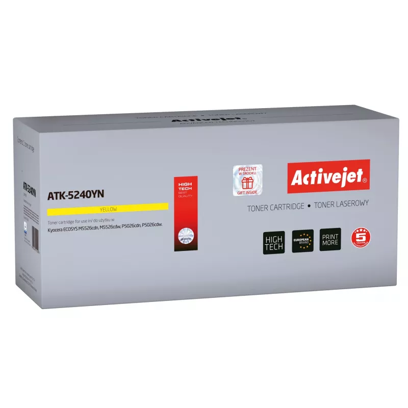 Activejet ATK-5240YN toneris (pakaitalas Kyocera TK-5240Y; Supreme; 3000 puslapių; geltonas)