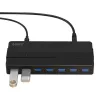 USB šakotuvas ORICO H7928-U3-V1 7 prievadų USB 3.0, juodas, atskiri maitinimo jungikliai