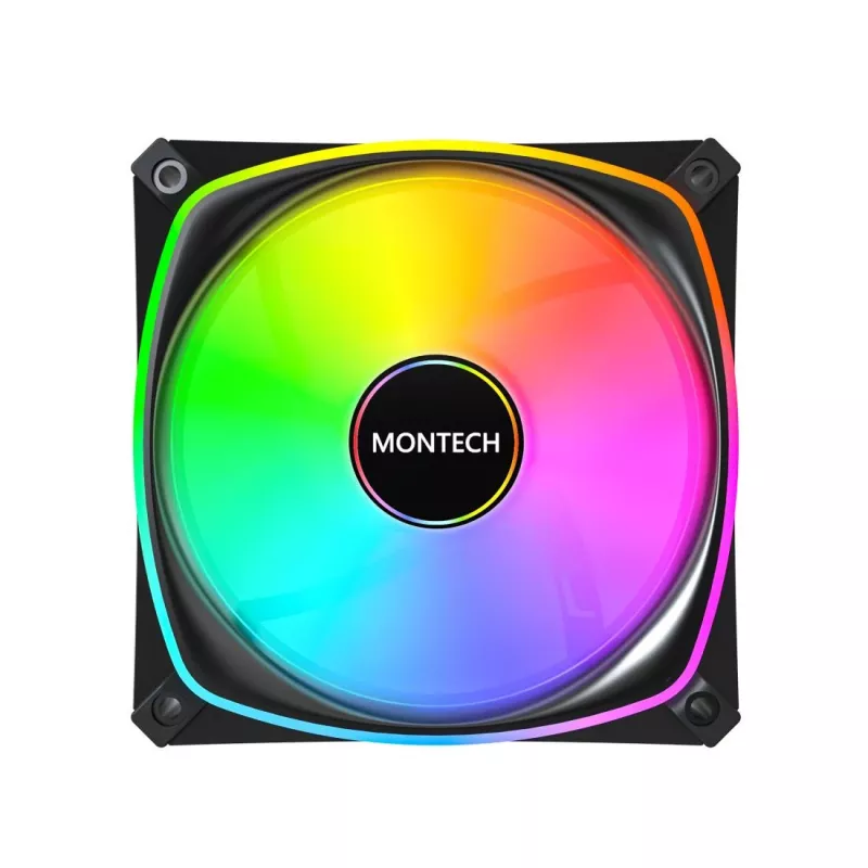MONTECH AX120 PRO juoda 120mm ARGB 3 vnt. rinkinys