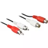 Garso kabelis Goobay AVK 125-500 5.0m 2 x RCA juodas