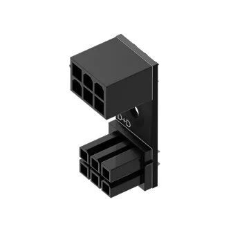 6‑Pin PCIe 180° adapteris D+D Singularity SC‑A‑PCIE6‑DD, skirtas GPU/PCIe maitinimo jungčiai