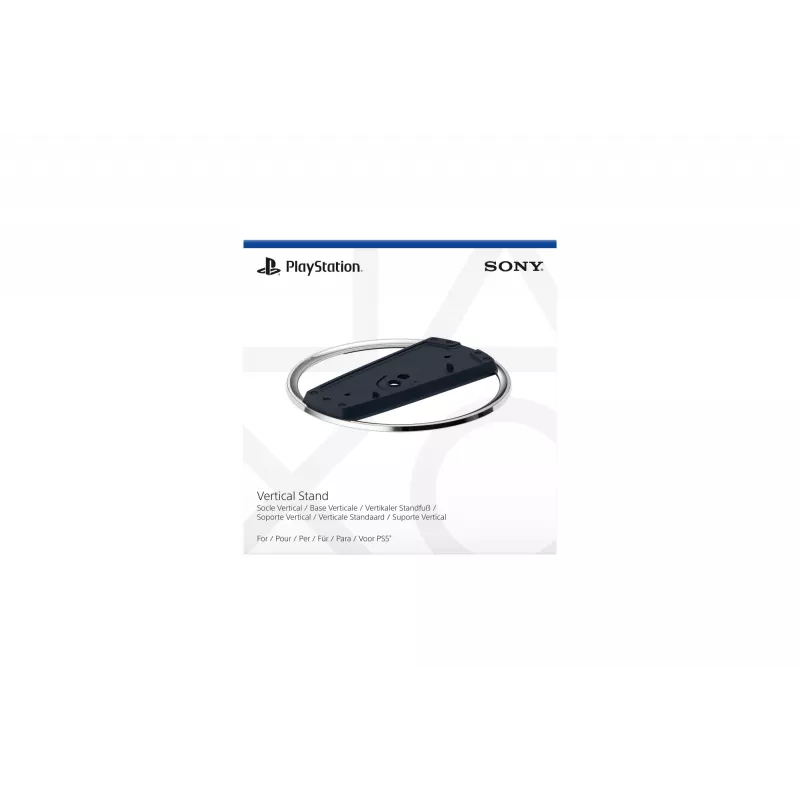 Sony vertikalus stovas, stovas, PlayStation 5 plonas, juoda, chromuota, blizgus / matinis, PlayStation 5 plonas, PlayStation 5 plonas Digital Edition, 191 mm