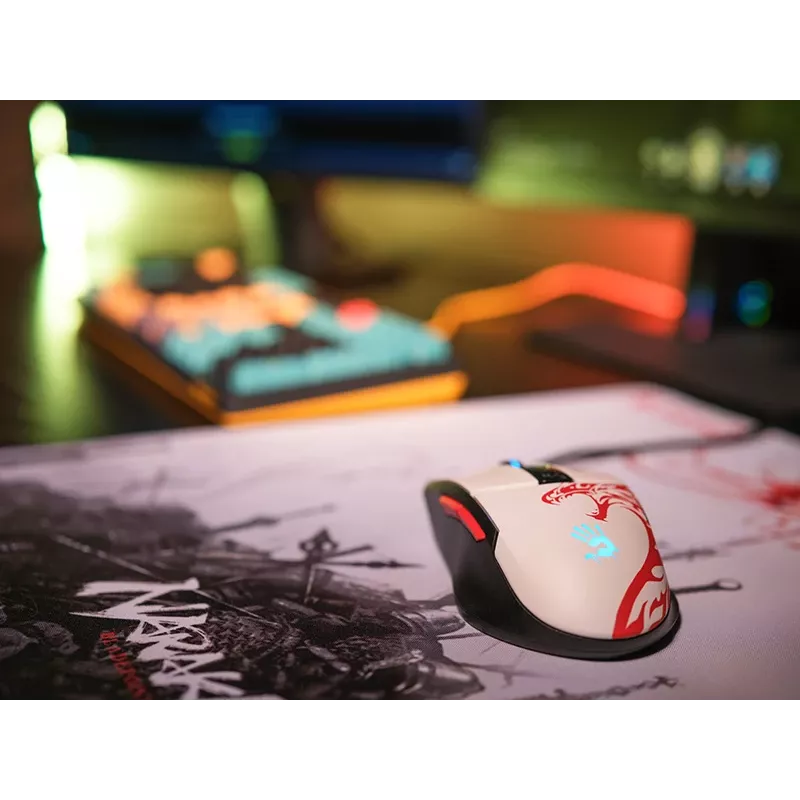 Laidinė žaidimų pelė A4Tech Bloody L65 MAX RGB 16000 DPI ergonomiška dešiniarankė
