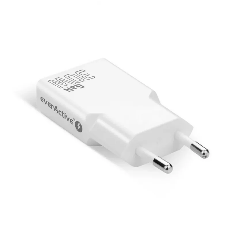 Universalus USB sieninis įkroviklis everActive SC-380Q Super plonas QC 3.0 — greitasis įkrovimas Quick Charge 3.0, kompaktiška konstrukcija
