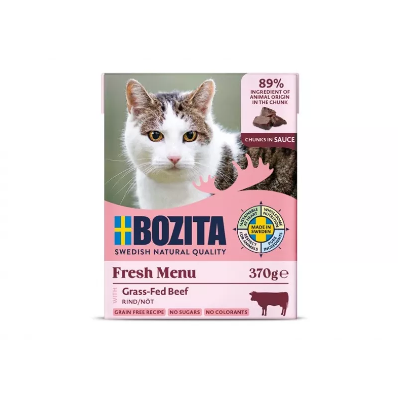 BOZITA Jautiena padaže – šlapias kačių maistas – 370 g