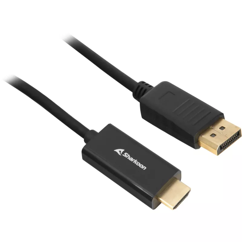 Sharkoon SHA Displayport 1.2 į HDMI 4K juoda 3,0 m AKTYVUS 4Kx2K 60 Hz