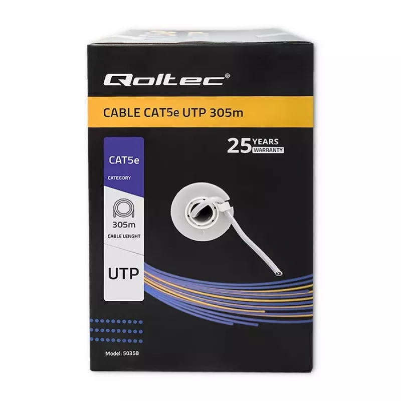 Qoltec Patchcord UTP kabelis CAT5E, 305 m