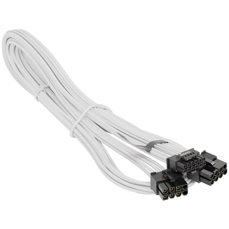 Seasonic 12VHPWR PCIe adapterio kabelis - (Balta, 0,75 metro)(SS2X8P-12VHPWR-600/Balta)