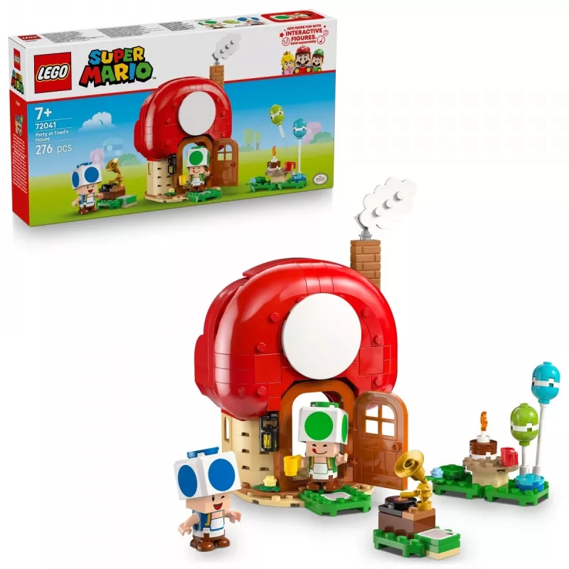 Konstruktorius LEGO Super Mario Vakarėlis Toado namelyje rinkinys 72041 su interaktyviomis žaidimo funkcijomis