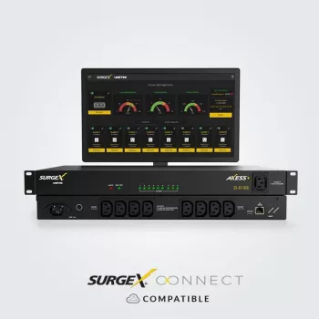 Maitinimo paskirstymo įrenginys SurgeX Access 10Amp su 9× IEC C13 lizdais