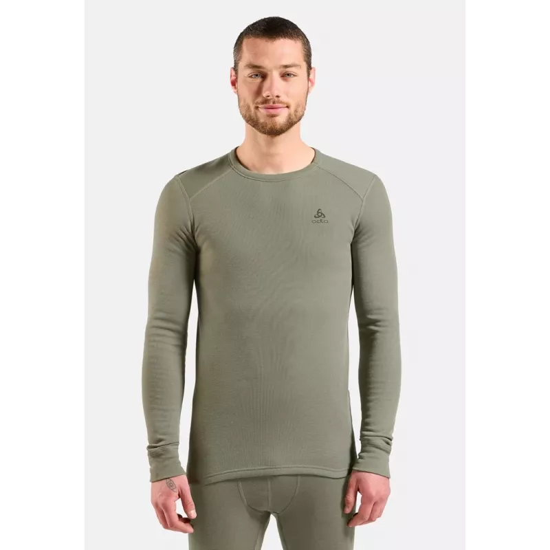 ODLO BL TOP crew neck l/s ACTIVE WARM ilgomis rankovėmis termo apatiniai, M dydis, pilka