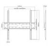 TV sieninis laikiklis SBOX PLB-2544F-2 32–70 colių televizoriams, iki 45 kg, VESA 400x400