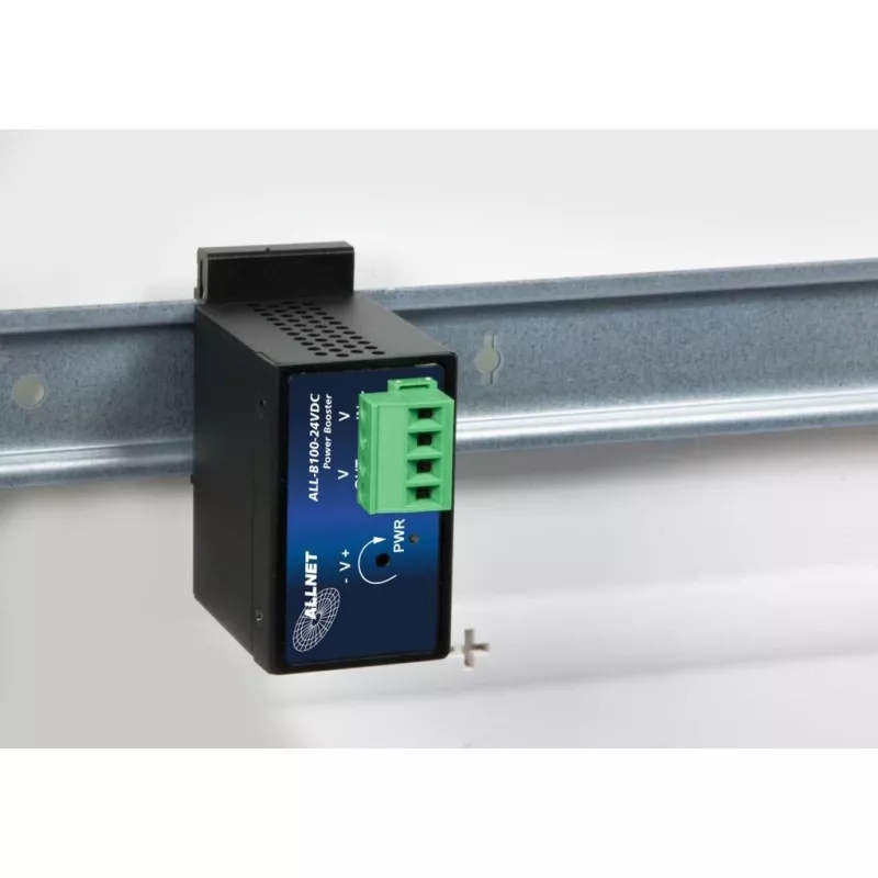 DC-DC maitinimo stiprintuvas ALLNET ALL-B100-24VDC: 24VDC įėjimas į 48–55VDC išėjimą, iki 95W