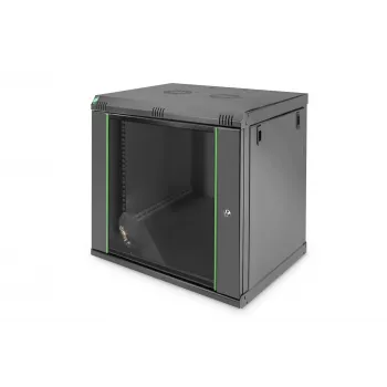 DIGITUS Dynamic Basic DN-19 16-U-EC-SW - spinta - tinklo spinta - tinkama montuoti ant sienos - juoda, RAL 9005 - 12U - 48,3 cm (19)