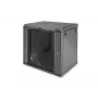 DIGITUS Dynamic Basic DN-19 16-U-EC-SW - spinta - tinklo spinta - tinkama montuoti ant sienos - juoda, RAL 9005 - 12U - 48,3 cm (19)