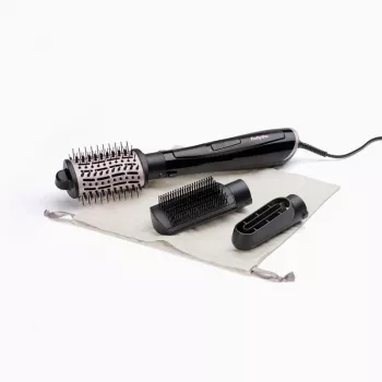 Karšto oro šepetys BABYLISS Style Smooth 1000 Airflow AS128E, 1000 W, juodas, 3 šepečiai, joninė technologija, reguliuojamas termostatas