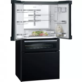 Siemens KF96RSBEA side-by-side šaldytuvas laisvai pastatomas 572 L juodas