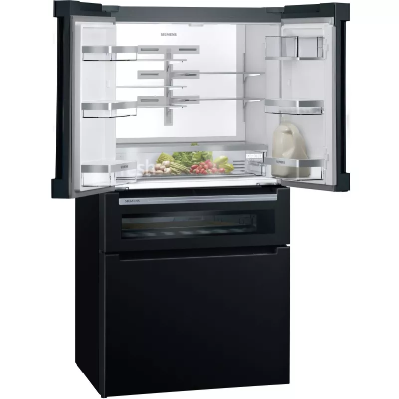 Siemens KF96RSBEA side-by-side šaldytuvas laisvai pastatomas 572 L juodas