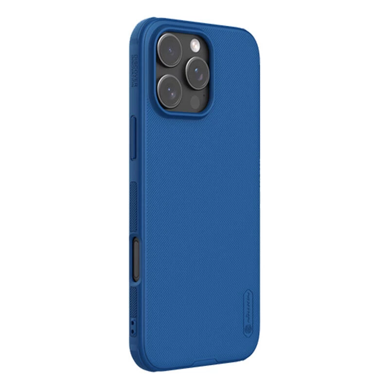Nillkin Super Frosted Shield Pro Magnetic dėklas iPhone 16 Pro (mėlynas)