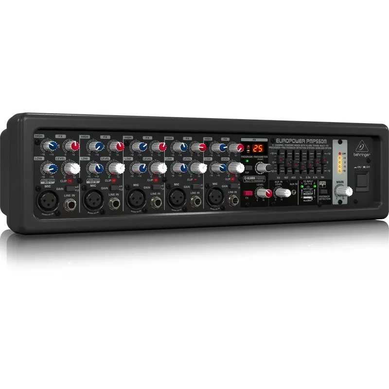 Behringer PMP550M garso maišytuvas 5 kanalų 20 - 20000 Hz Juodas