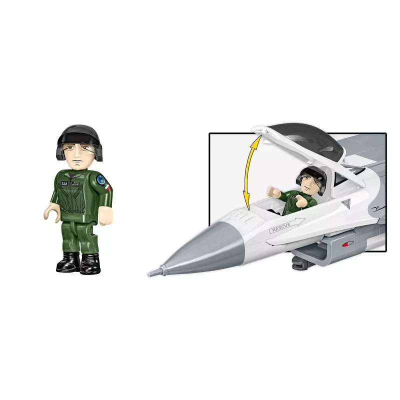 Konstruktorius Cobi F-16C Fighting Falcon — 463 dalys, mastelio modelio surinkimo rinkinys