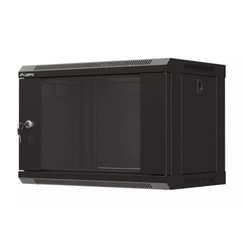 Sieninis stovas LANBERG WF03-5306-10B 6U, 60 kg, raktinis užraktas, juodas