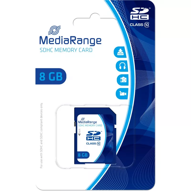 Atminties kortelė MediaRange 8 GB SDHC Class 10 MR962