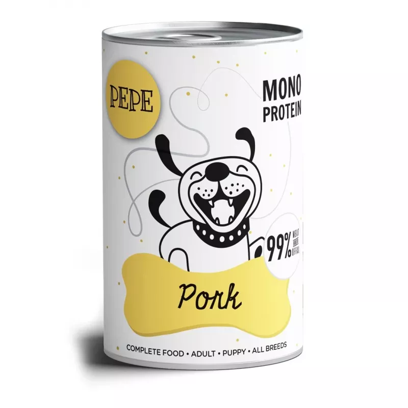 PAKA ZWIERZAKA Pepe Pork - šlapias šunų ėdalas - 400g