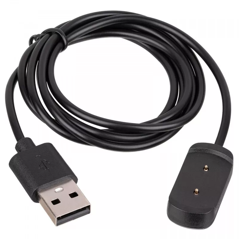 Patalpų įkroviklis Akyga AK-SW-02 išmaniajam laikrodžiui, juodas, USB 5V, 1 m