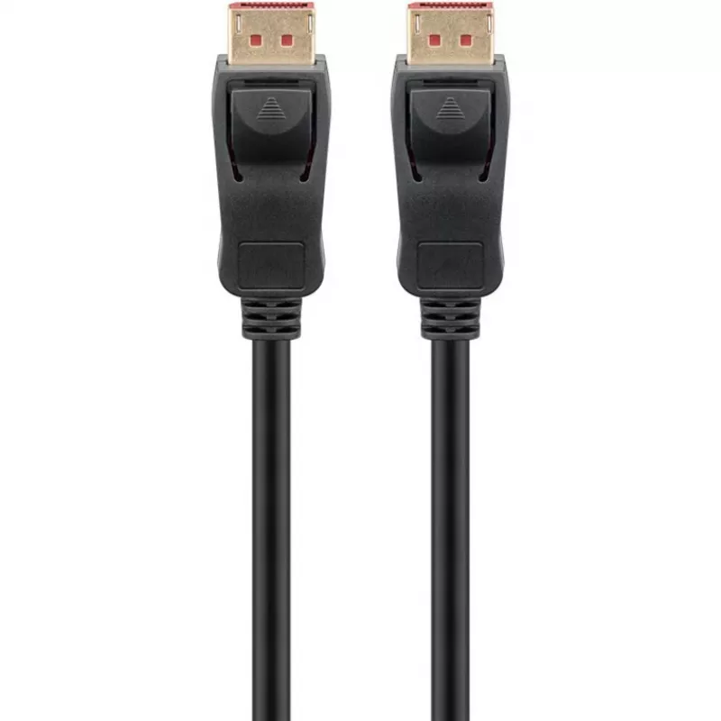 DisplayPort 2.1 kabelis, sertifikuotas, 16K @ 60Hz, 80 Gbit/s (juodas, 1 metras, VESA sertifikatas)