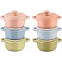 6 vnt. rinkinys Mini Cocotte apvalus 10 cm, įvairiaspalvis