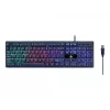 Žaidimų klaviatūra su pele GEMBIRD GGS-UMGL4-02 — pilno dydžio USB QWERTY US English, juoda, LED apšvietimas