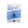 LogiLink USB-C DAC garso adapteris. USB-C/M į 3,5 mm/F. Juoda