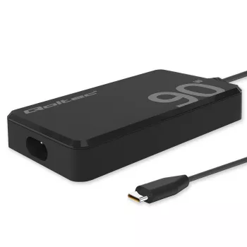 Qoltec 90W GaN Super Fast plonas Wall Charger | XP | 5-20V | 4.5A | USB-C 3.1 | Laptop | MacBook | Smartphone | + kabelis