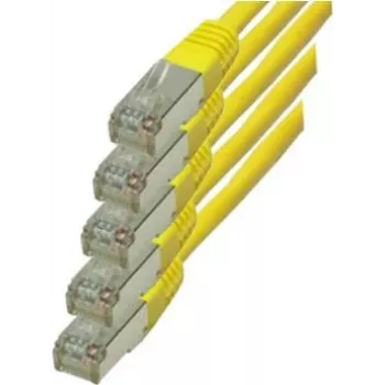 Tinklo kabelis S/CONN Cat.6 S/FTP 0,5 m geltonas
