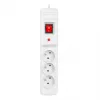 ARMAC Multi M3 maitinimo lizdas su 3 lizdais ir 5 m laidu, pilkas