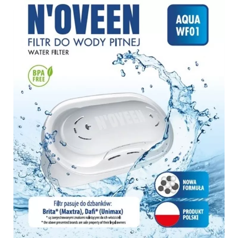 NOVEEN AQUA WF01 pakaitinė membraninė filtro kasetė, suderinama su BRITA MAXTRA ir DAFI UMINAX