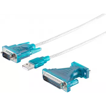 USB 2.0 RS232 keitiklis ShiverPeaks 75605 – 1,5 m laidas, USB–nuosekliojo prievado adapteris