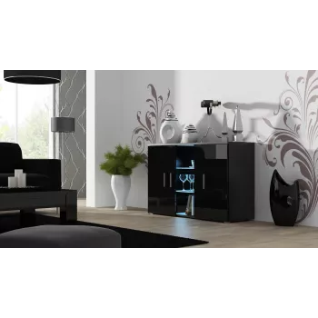 Spintelė Cama SOHO S7 120 cm Juoda Gloss