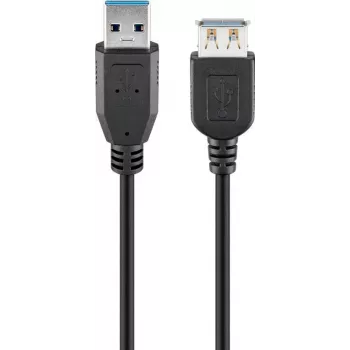 Goobay USB ilginamasis laidas USB 3.0 m juodas - USB-3.0 kištukas A tipo > USB-3 (74149)