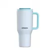 Termo puodelis su teleskopiniu šiaudeliu Kambukka Rio Tumbler 950ml Frosty Coconut
