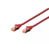 Tinklo kabelis Digitus CAT 6 S/FTP RJ-45 0,5 m raudonas