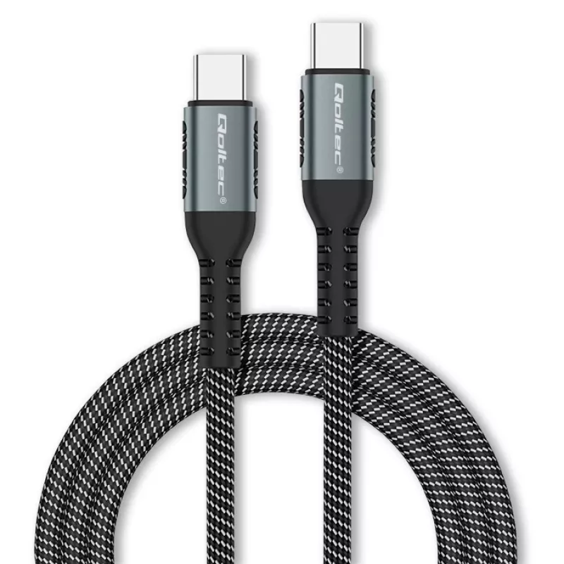 USB kabelis Qoltec 52358 1,5 m USB C juodas USB 2.0 0,48 Gbit/s