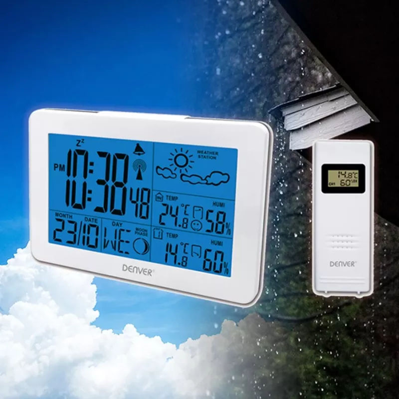 Denver WS-530WHITE skaitmeninė meteorologinė stotis balta Baterija
