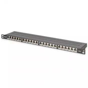 Digitus CAT 6 Class E didelio tankio ekranuotas pataisos skydelis, juodas
